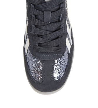 Pepe Jeans Ball Glitter Leder Sneakers schwarz