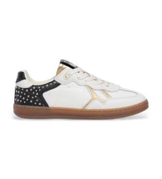 Pepe Jeans Ball Log Leren Sneakers Wit