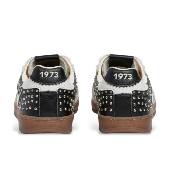 Pepe Jeans Ball Log Leren Sneakers Wit