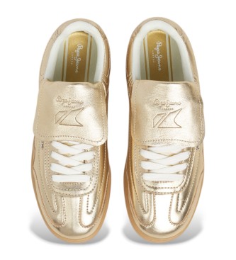 Pepe Jeans Golden Ball metall sneakers i lder
