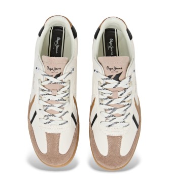 Pepe Jeans Izrazito bele usnjene superge Ball Mood