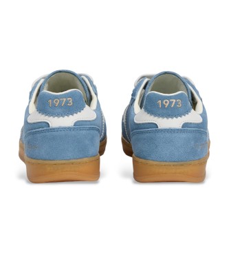 Pepe Jeans Leder Turnschuhe Ball Retro blau