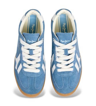 Pepe Jeans Leder Turnschuhe Ball Retro blau