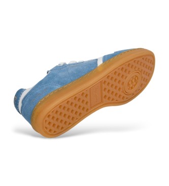 Pepe Jeans Leder Turnschuhe Ball Retro blau