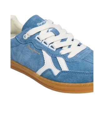 Pepe Jeans Leder Turnschuhe Ball Retro blau