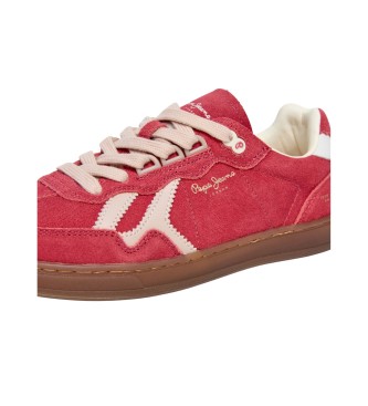 Pepe Jeans T�nis de couro Bola Retro vermelho