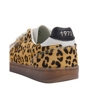 Pepe Jeans Sneakers Ball Top in pelle marrone