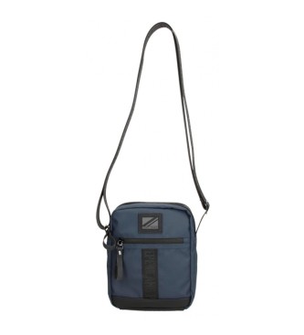 Pepe Jeans Hoxton two compartment messenger bag navy blue