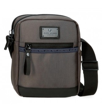 Pepe Jeans Two compartment shoulder bag grey -17x22x7,5cm