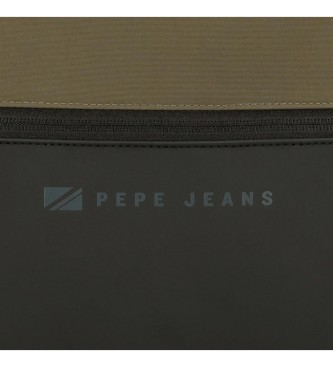 Pepe Jeans Pepe Jeans Jarvis two compartment shoulder bag dark green