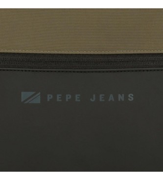 Pepe Jeans Pepe Jeans Jarvis large tablet shoulder bag dark green