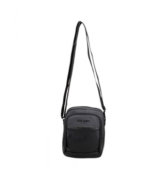 Pepe Jeans Medium shoulder bag with two compartments Grays black