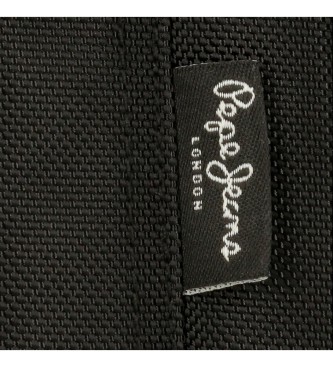 Pepe Jeans Bromley srednja torba za čez ramo z dvema predelkoma črna