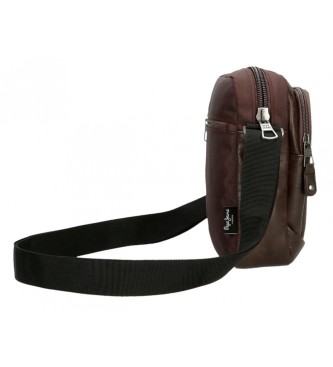 Pepe Jeans Two compartments shoulder bag brown