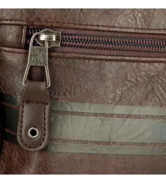 Pepe Jeans Two compartments shoulder bag brown