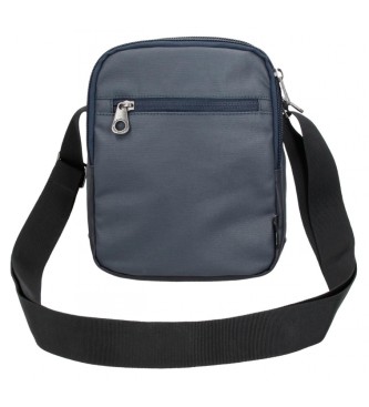 Pepe Jeans Hatfield two compartment navy messenger bag