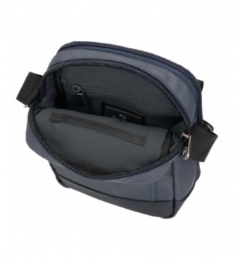 Pepe Jeans Hatfield two compartment navy messenger bag