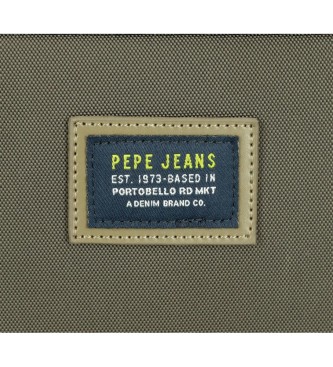 Pepe Jeans Leighton shoulder bag two compartments green