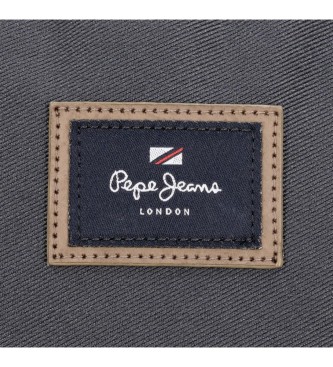Pepe Jeans Saco de ombro pequeno Harry com bolso frontal cinzento -15x19,5x6cm