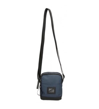 Pepe Jeans Hoxton small shoulder bag two compartments navy blue