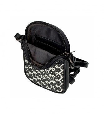 Pepe Jeans Črna volnena torbica za mobilni telefon -11x17,5x2,5cm