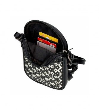 Pepe Jeans Črna volnena torbica za mobilni telefon -11x17,5x2,5cm