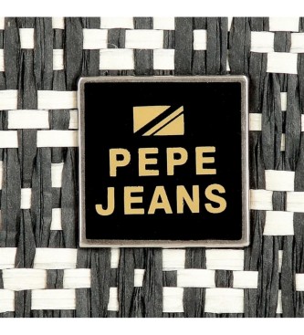 Pepe Jeans Czarna wełniana torba na telefon komórkowy -11x17,5x2,5cm