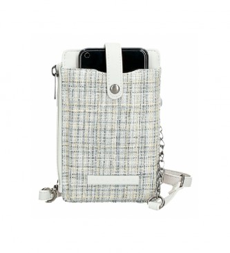 Pepe Jeans Oana mobile phone shoulder bag with card holder light blue -9,5x16,5cm