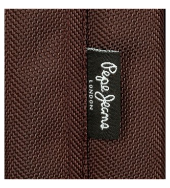 Pepe Jeans Dwukomorowa torba na tablet Horley brązowa