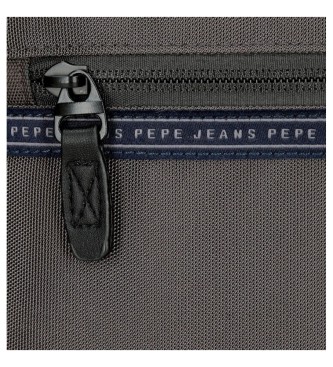 Pepe Jeans Iron Tablet Holder Shoulder Bag Two Compartments grey
