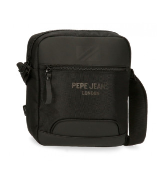 Pepe Jeans Bromley sort messenger-taske til brbar computer