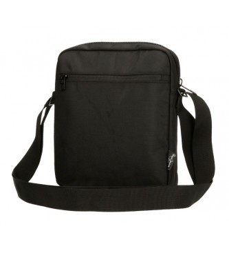 Pepe Jeans Bromley black laptop messenger bag