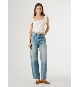 Pepe Jeans Jeans Barrel Addison niebieski