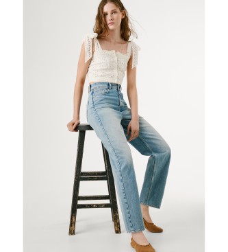 Pepe Jeans Jeans Barrel Addison niebieski
