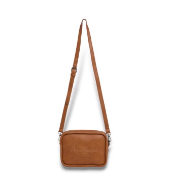 Pepe Jeans Bruine Bassy Code schoudertas