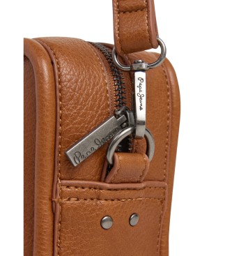 Pepe Jeans Bruine Bassy Code schoudertas