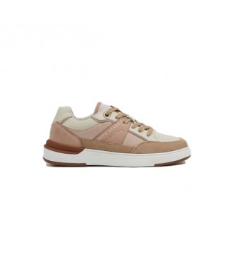 Pepe Jeans Baxter brown leather sneakers
