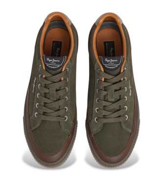 Pepe Jeans Ben Evolution Leather Sneakers green