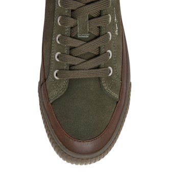 Pepe Jeans Ben Evolution Leather Sneakers green
