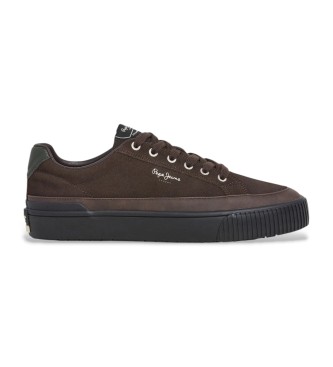 Pepe Jeans Ben Evolution Tnis de couro castanho