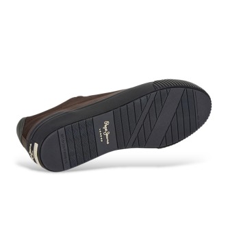 Pepe Jeans Ben Evolution Tnis de couro castanho