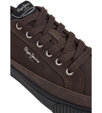 Pepe Jeans Ben Evolution Tnis de couro castanho
