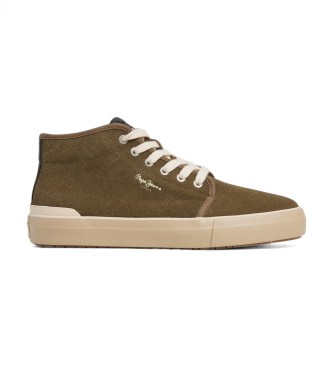 Pepe Jeans Zapatillas de Piel Ben Top verde