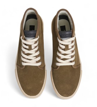 Pepe Jeans Ben Top Leren Sneakers groen