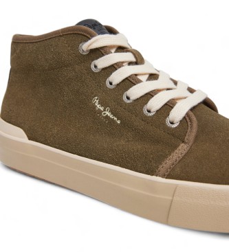 Pepe Jeans Scarpe da ginnastica Ben Top in pelle verde