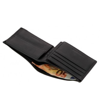 Pepe Jeans Pepe Jeans Cracker Črna gumijasta denarnica z gumijastim trakom