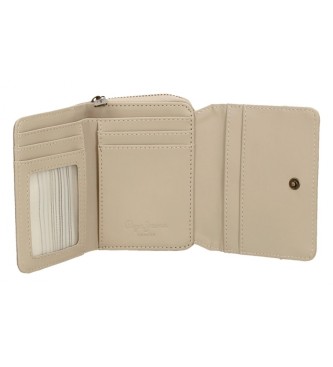 Pepe Jeans Wallet with purse Morgan beige