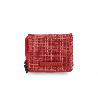Pepe Jeans Oana denarnica z denarnico za kovance rdeča -10x8x3cm