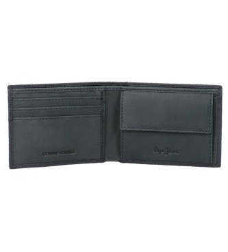 Pepe Jeans Leather wallet Checkbox Navy blue