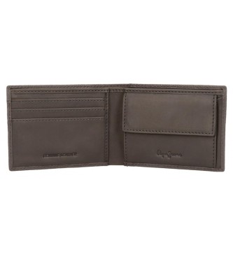 Pepe Jeans Leather wallet Checkbox Grey